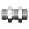 World Wide Fittings Male Flat Face O-Ring Bulkhead to Male Flat Face O-Ring Straight Union - With Locknu 4325X04X04LN - alternate 1